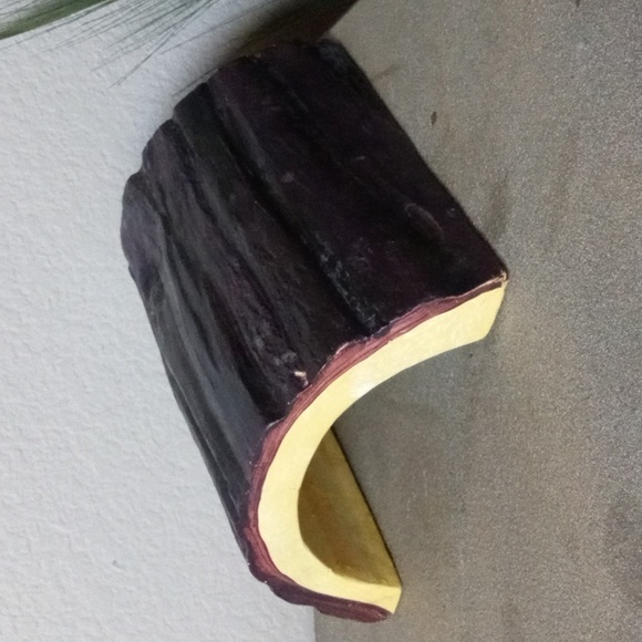 Ceramic Reptile Faux 1/2 Log Hide Shelter House - Picture 2 of 7